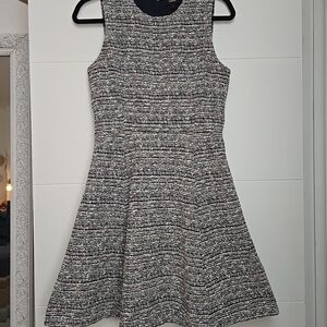 Theory Tillora Eleport Tweed Sleeveless A-Line Dress Size 4